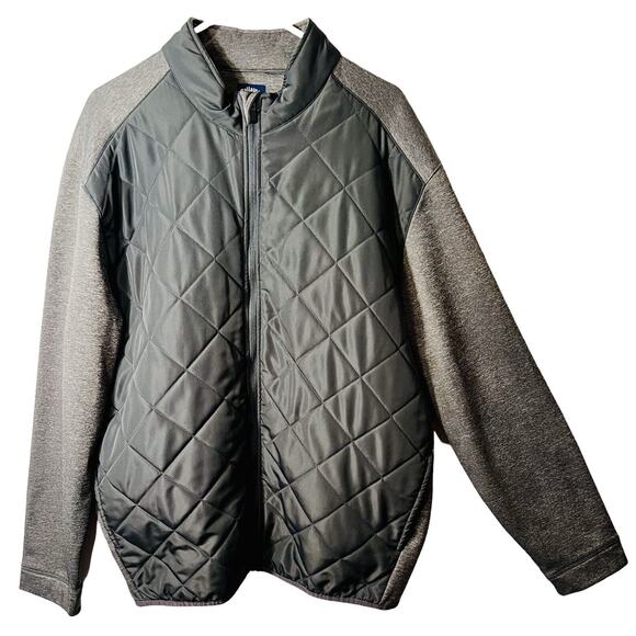 Callaway Golf Jacket Mens XXLT Gray Full Front Zip Pockets Long Sleeve Quilted - Picture 1 of 8